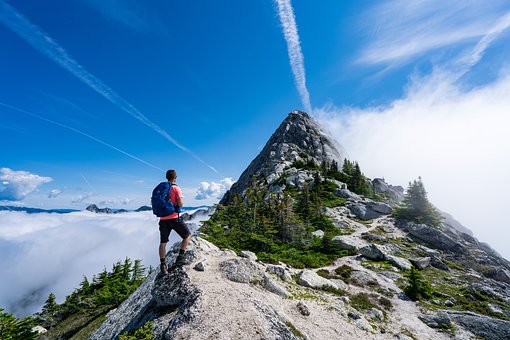 Adventure Travel Man on Mountain